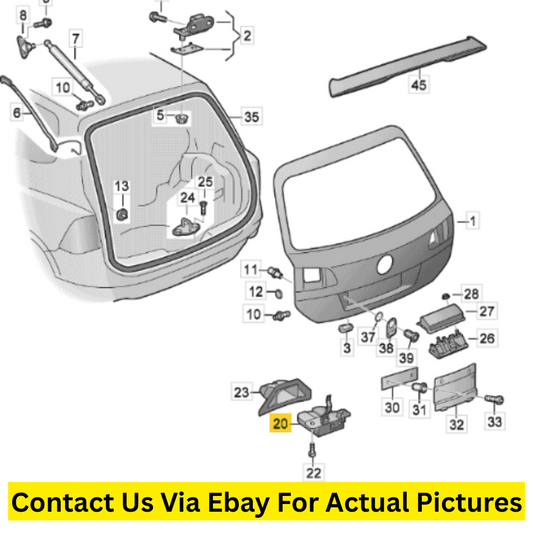 2012 Volkswagen Touareg Rear Lid Lock Used OEM 7P0827505M