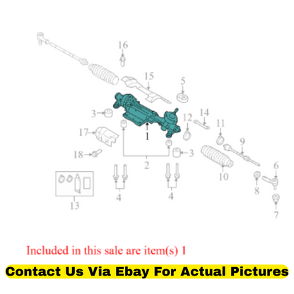 2012 Volkswagen CC Steering Rack & Pinion Assembly Used OEM 3AB423061M