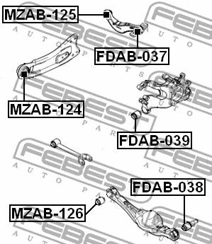 FEBEST 2007-2015 Ford Edge Rear Arm Bushing FDAB-038