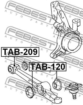 FEBEST 1990-2005 Toyota Camry Control Arm/Trailing Arm Bush TAB-209