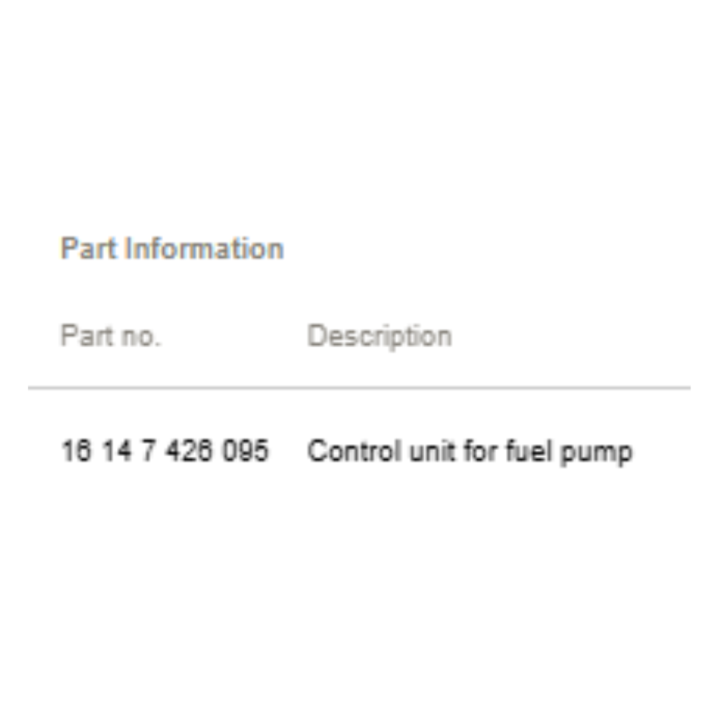 Genuine BMW Fuel Pump Control Unit OEM 16147426095