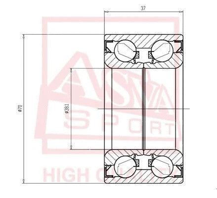 Febest Front Wheel Bearing DAC38700037