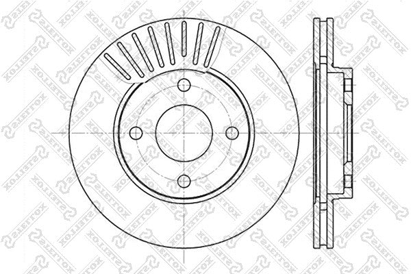 STELLOX 2003-2007 Ford Fiesta Brake Disc 1148202