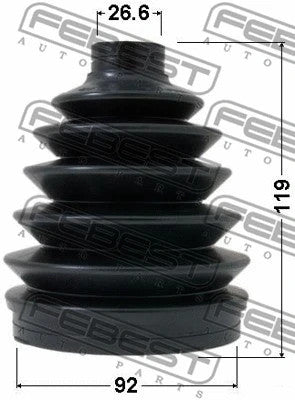 FEBEST 2006-2011 Toyota Camry Boot Outer CV Joint Kit 92x119x26.6 0417P-V75