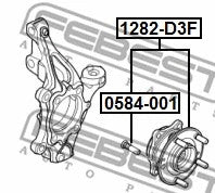 Febest 2015 Hyundai ix35 Front Wheel Hub 1282-D3F
