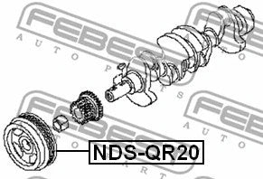 FEBEST 2002-2020 Nissan X-Trail Crankshaft Pulley NDS-QR20