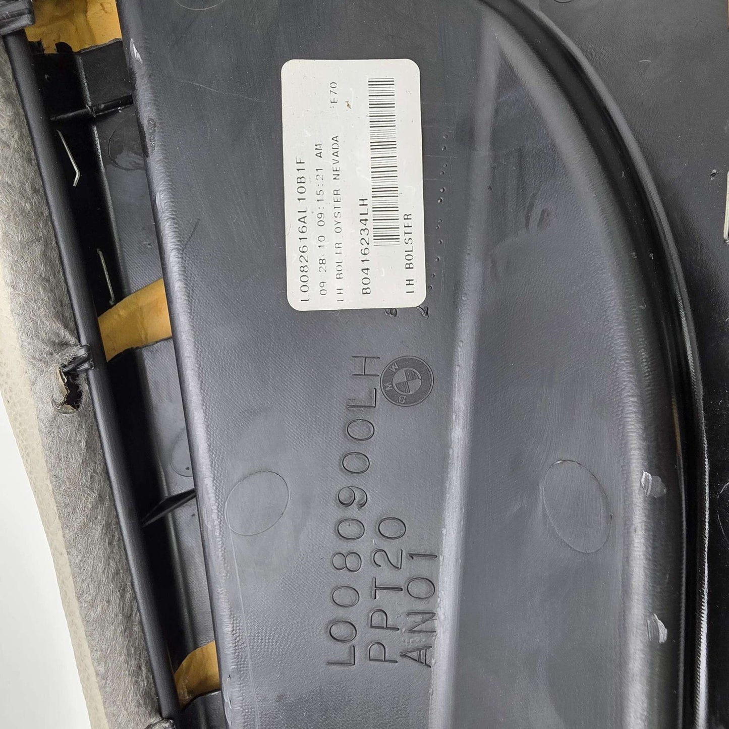 2006-2013 BMW X5 Rear Left Driver Side Seat Bolster Trim L0080900