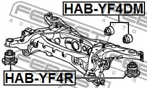 FEBEST 2009-2015 Honda Pilot Subframe Bushing HAB-YF4DM