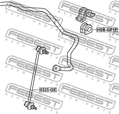 FEBEST 2009-2014 Honda Fit Rear Stabilizer Bar Bush HSB-GP1F
