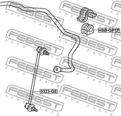 FEBEST 2009-2014 Honda Fit Rear Stabilizer Bar Bush HSB-GP1F