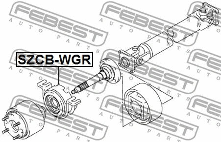 FEBEST SUZUKI Bearing, propshaft centre bearing - SZCB-WGR