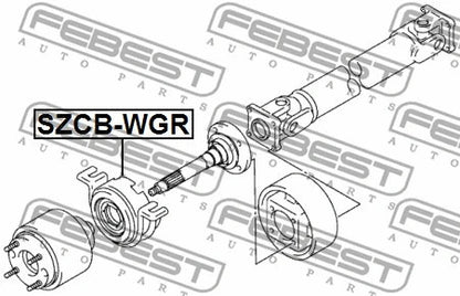 FEBEST SUZUKI Bearing, propshaft centre bearing - SZCB-WGR