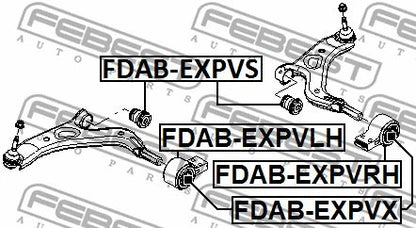 FEBEST 2011-2025 Ford Explorer Front Bushing Front Control Arm FDAB-EXPVS