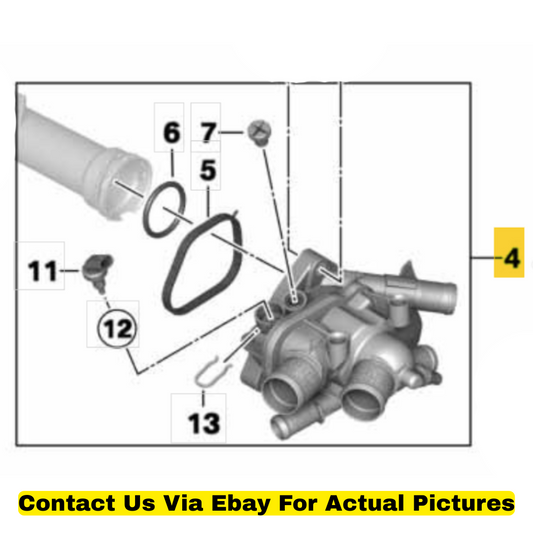 2012 Mini Cooper Countryman Thermostat Housing Used OEM 11538674895
