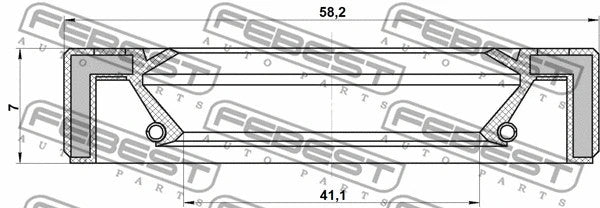 FEBEST 2003-11 Mitsubishi Outlander Drive Shaft Oil Seal 43x58x7 95GAY-43580707X