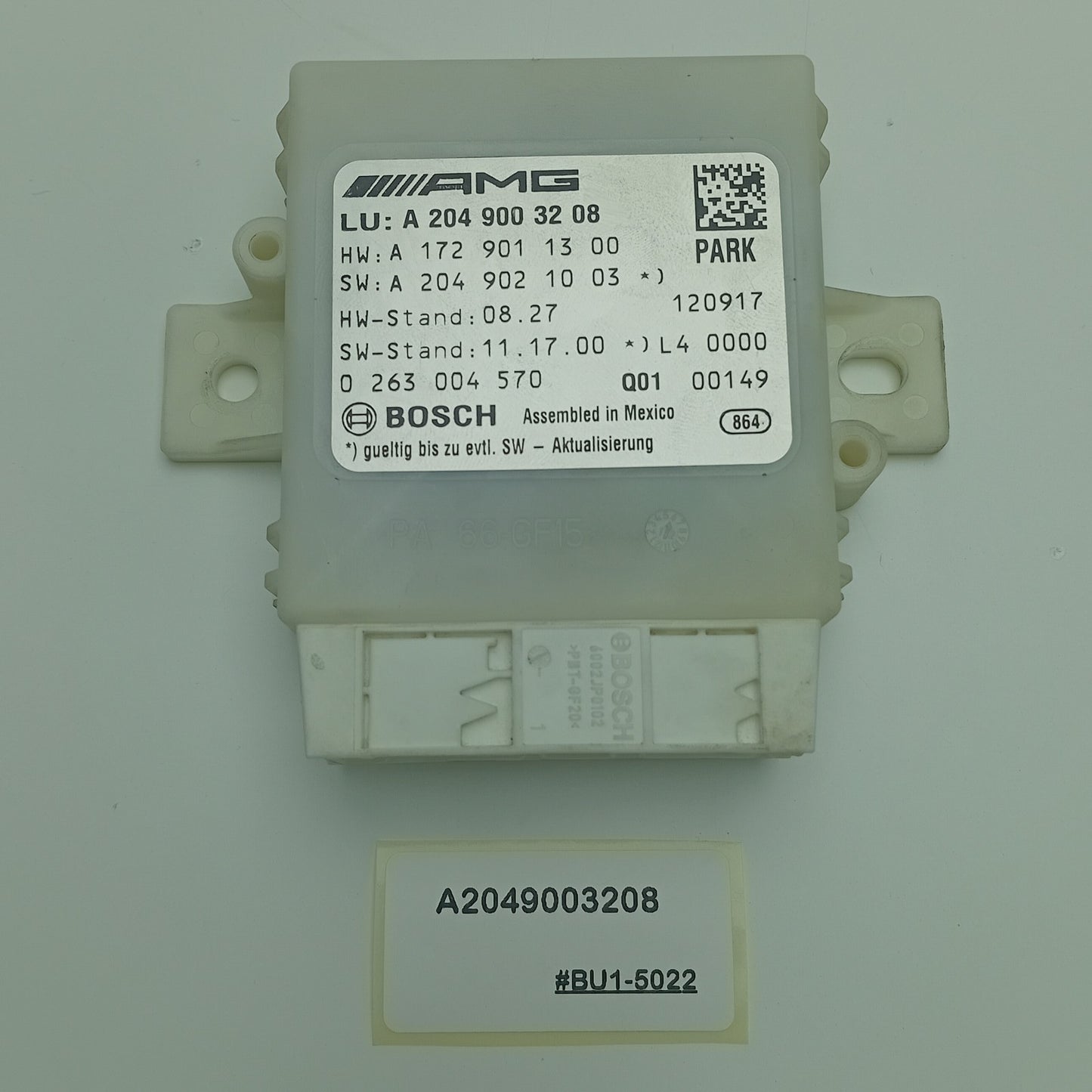 2011 Mercedes-Benz C-Class PDC Control Unit A2049003208