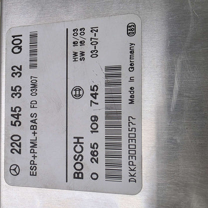 2003 Mercedes-Benz S500 ESP Control Module 2205453532