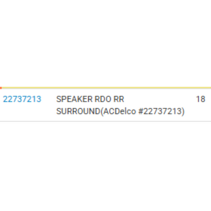 2018 Cadillac CTS Rear Surround Radio Speaker Used OEM 22737213