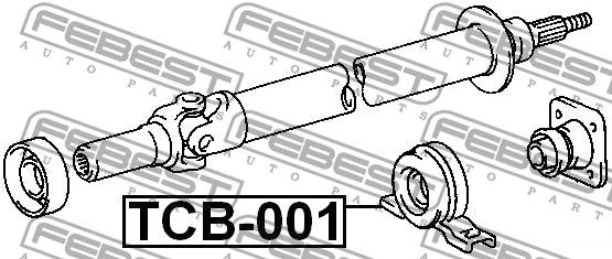 FEBEST TOYOTA DRIVE SHAFT CENTER SUPPORT BEARING - TCB-001