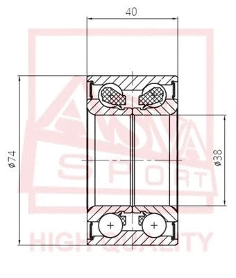 FEBEST HONDA Wheel Bearing DAC38740040