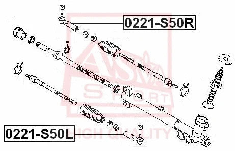 FEBEST 2003-2008 INFINITI FX45 Steering Tie Rod End Right 0221-S50L