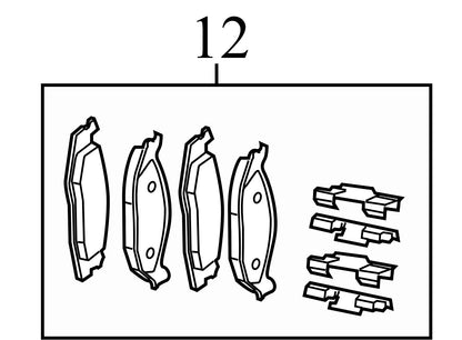 2015 Jeep Cherokee Front Disc Brake Pad Set Used OEM 68052369AE