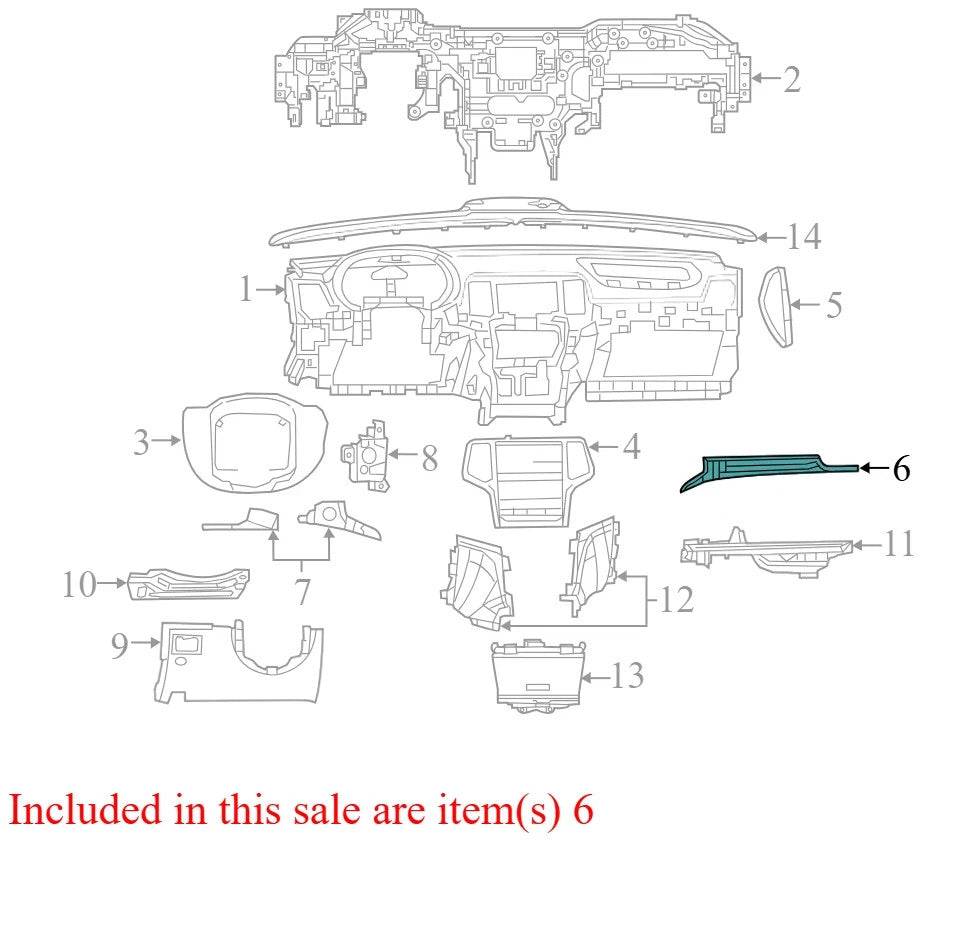 2015 Jeep Grand Cherokee Right Carbon Fiber Dash Applique Used OEM 1WZ99AAAAB