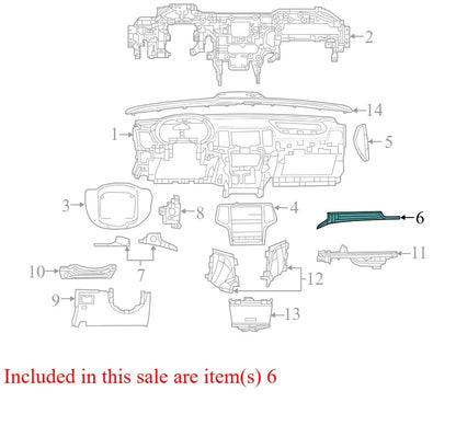 2015 Jeep Grand Cherokee Right Carbon Fiber Dash Applique Used OEM 1WZ99AAAAB