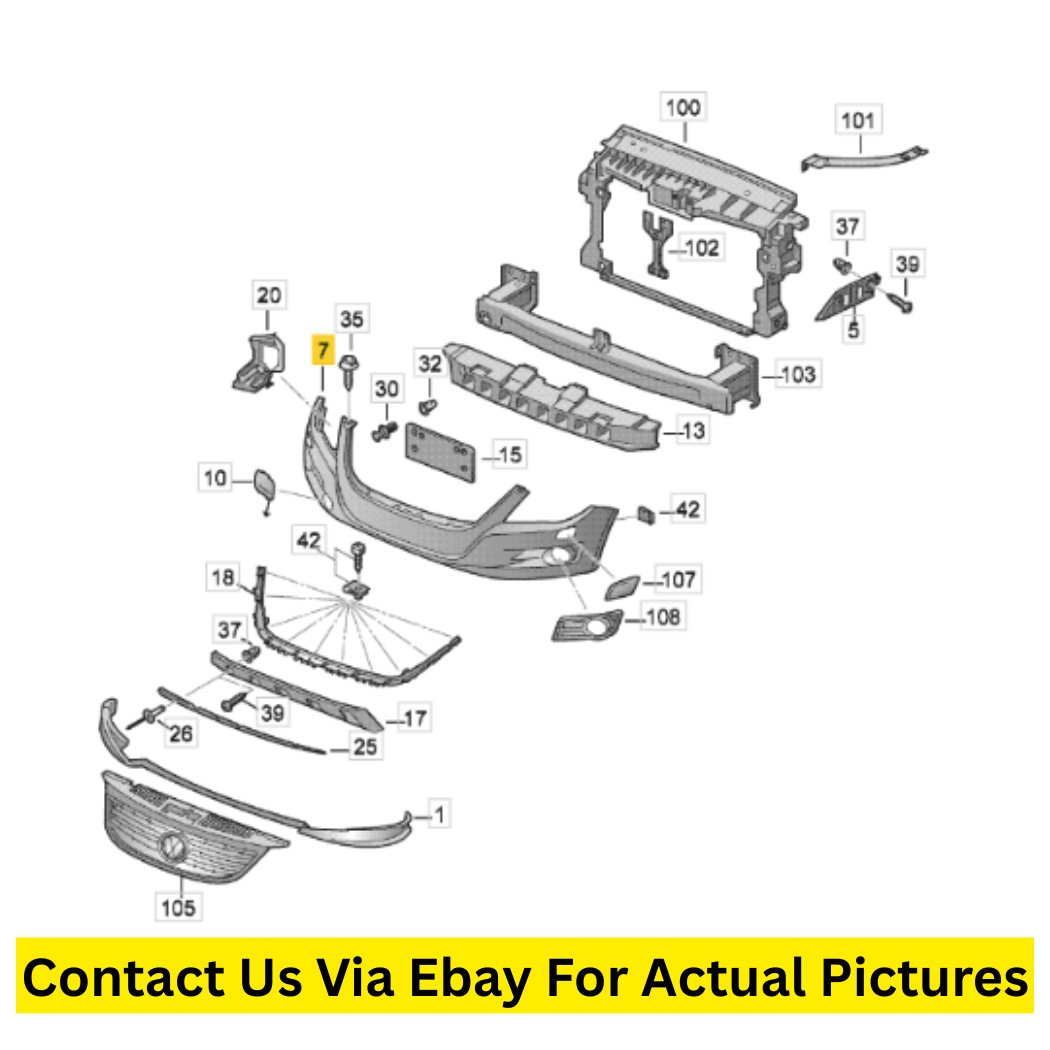 2017 Volkswagen Tiguan Front Bumper Reinforcement Used OEM 5N0807217DA