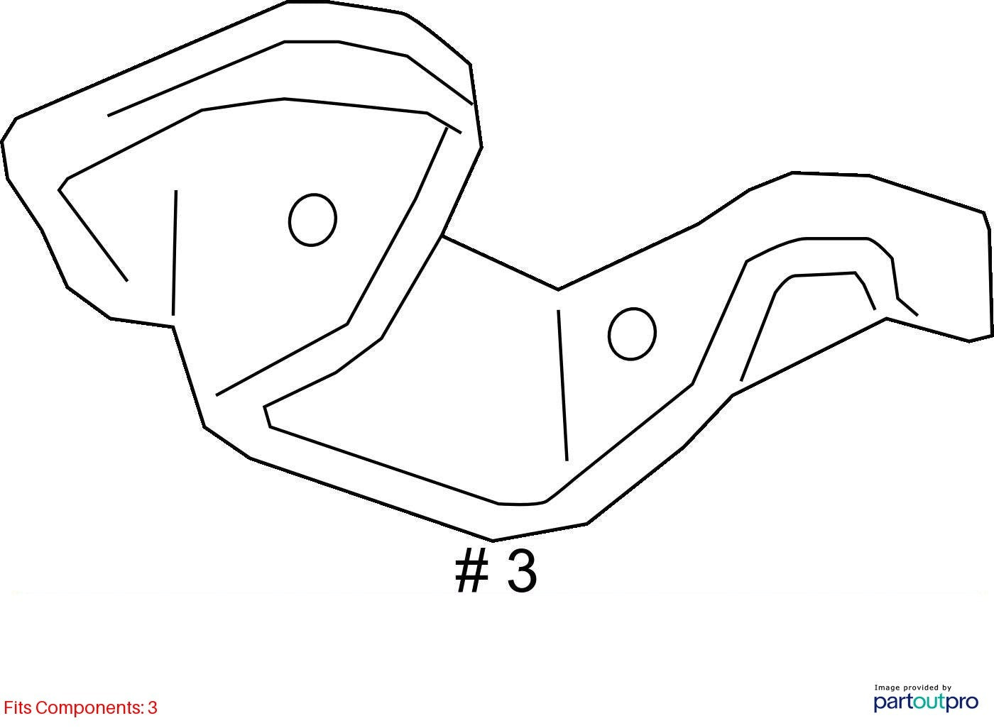 2010 Chevrolet Cruze Rear Axle Bracket Used OEM 13251792