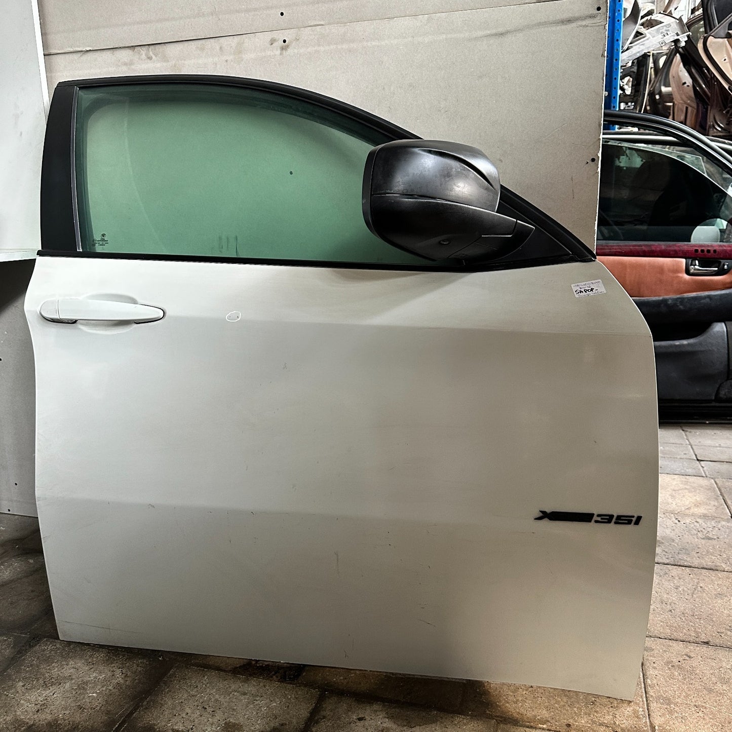 2012 BMW X6 Front Right Green Door Glass Used OEM 51337289092