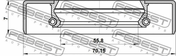 FEBEST 2006-2007 Toyota Land Cruiser Drive Shaft Oil Seal 95GDS-57700707X
