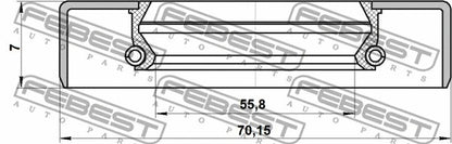 FEBEST 2006-2007 Toyota Land Cruiser Drive Shaft Oil Seal 95GDS-57700707X