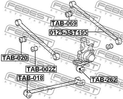 FEBEST 1986 Toyota Camry Rear Transverse Arm Bushing TAB-020