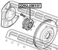 FEBEST 2007 Hyundai Veracruz Front Wheel Hub 2282-HM16F