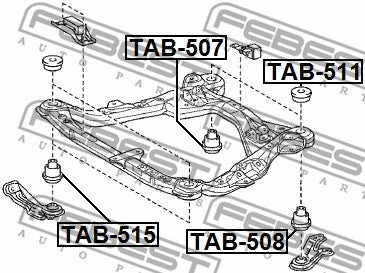 FEBEST 2001-2006 Toyota Camry Subframe Bushing TAB-515