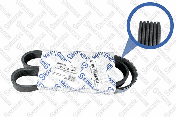 STELLOX 2005-2010 Peugeot 307 6 Rib Multi V Drive Belt 51761849