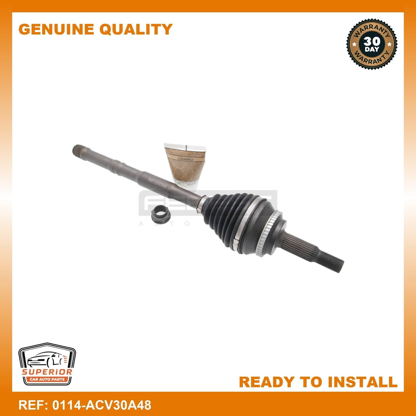 FEBEST 2001-2006 Toyota Camry Outer CV Joint Shaft Assy 0114-ACV30A48