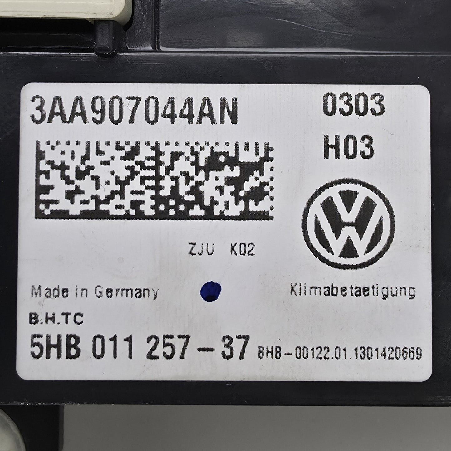 2012-2014 Volkswagen Jetta Climate Control Unit AC Heater 3AA907044AN