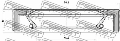 Febest 95GAY-55741010R Drive Shaft Oil Seal- 90311-55005