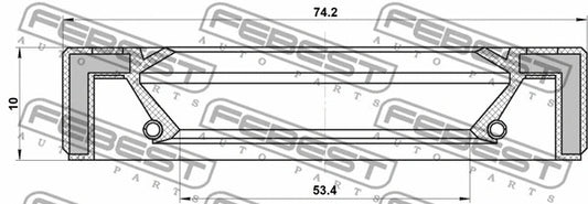Febest 95GAY-55741010R Drive Shaft Oil Seal- 90311-55005