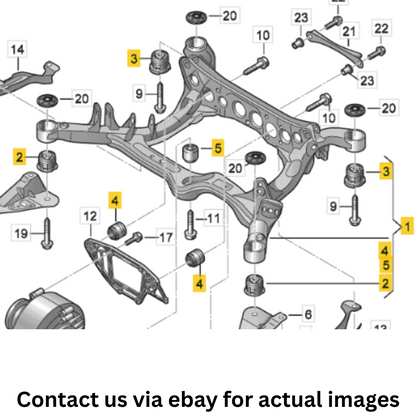 2012 Audi A8 Quattro Rear Support Frame Used OEM 4H0505235Q