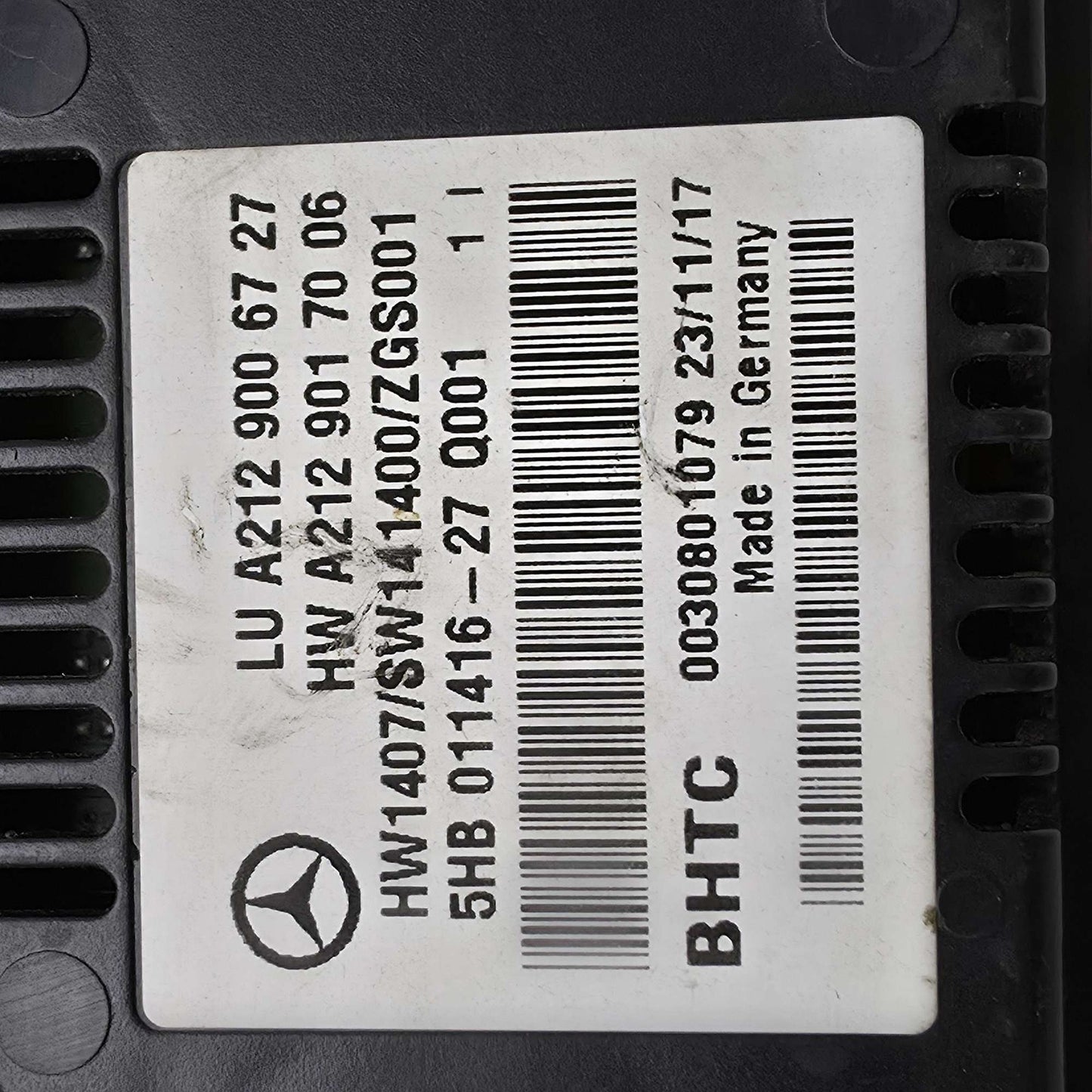 2015-2017 Mercedes-Benz E250 HVAC Temperature Control Panel A2129006727