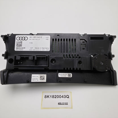 2013-2016 Audi A4 B8 Single Zone A/C Climate Control 8K1820043Q