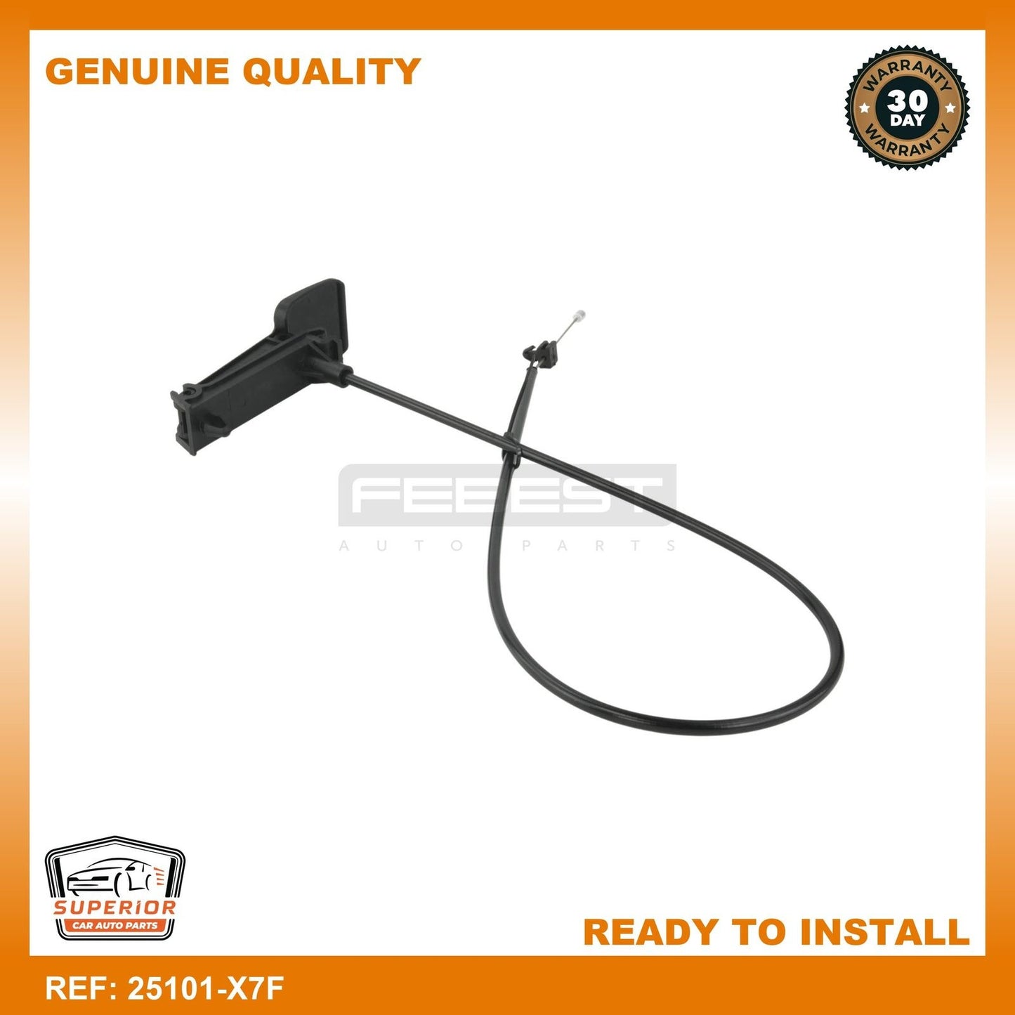 FEBEST 2006-2009 Peugeot 407 Bonnet Cable 25101-X7F