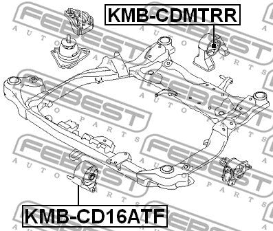 FEBEST 2006-2011 Hyundai Elantra Front Engine Mount Bushing KMB-CD16ATF