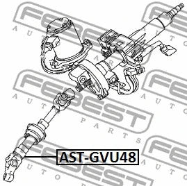 FEBEST 07-14 Toyota Highlander Lower Intermediate Steering Shaft AST-GVU48