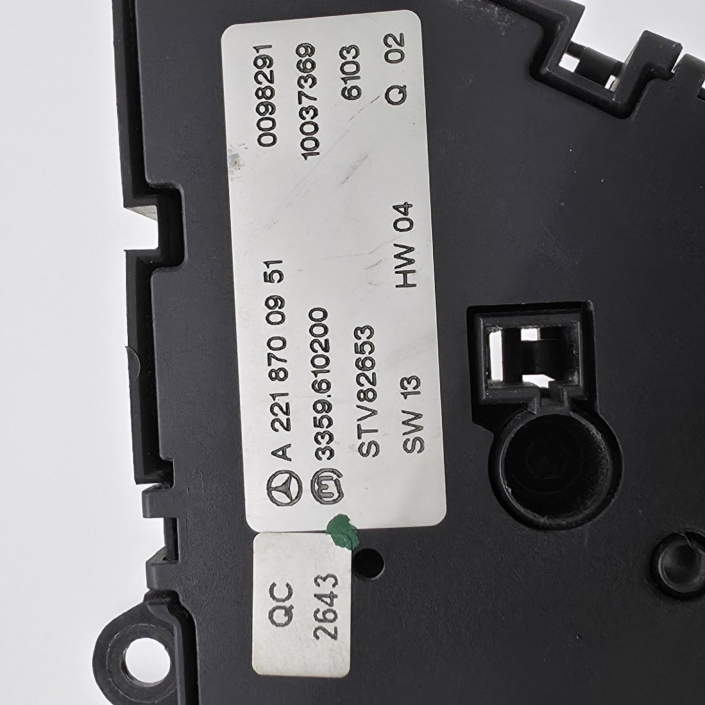 2006-2019 Mercedes-Benz S-Class RIGHT ELECTRIC SEAT ADJUSTER SWITCH A2218700951