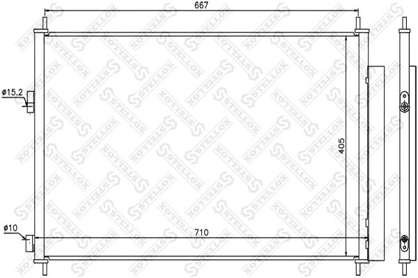 STELLOX 2006-2012 Toyota RAV4 Condenser Assembly 8846042100