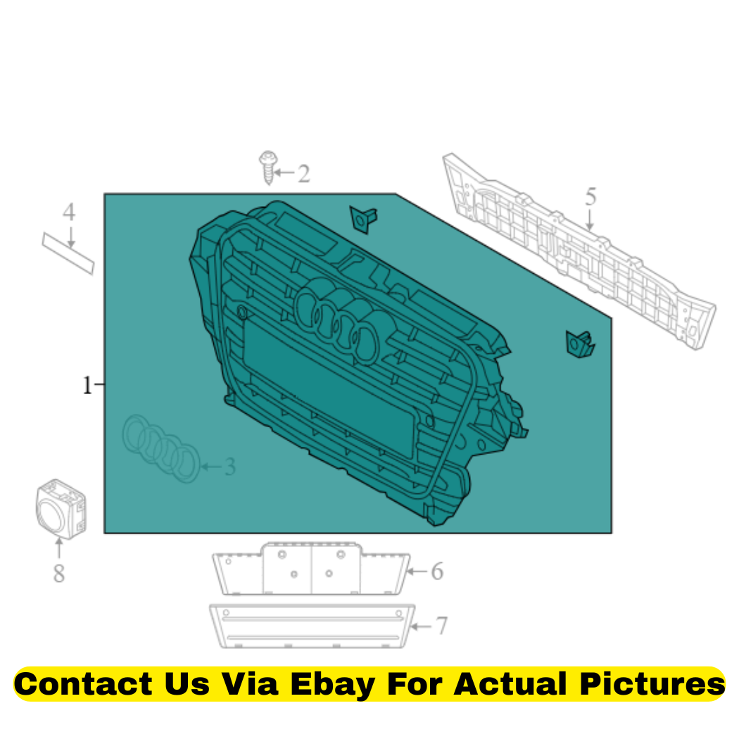 2013 Audi Q5 Front Grille Used OEM 8R0853651AFCKA